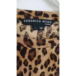 veronica beard porter leopard print cotton tee